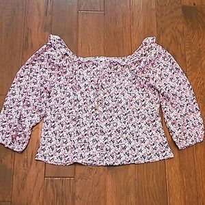 💰 Speed Limit women's floral shirt with smocked back size XL-XXL